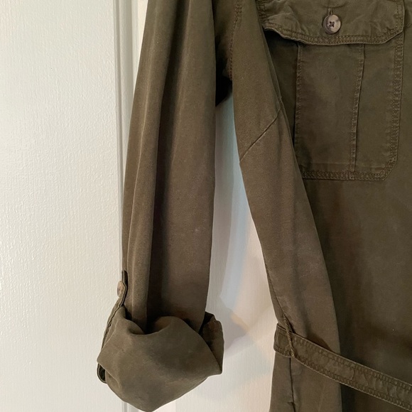 Eddie Bauer Cargo Shirt Dress w/ Tie Waist (8) - Picture 8 of 11